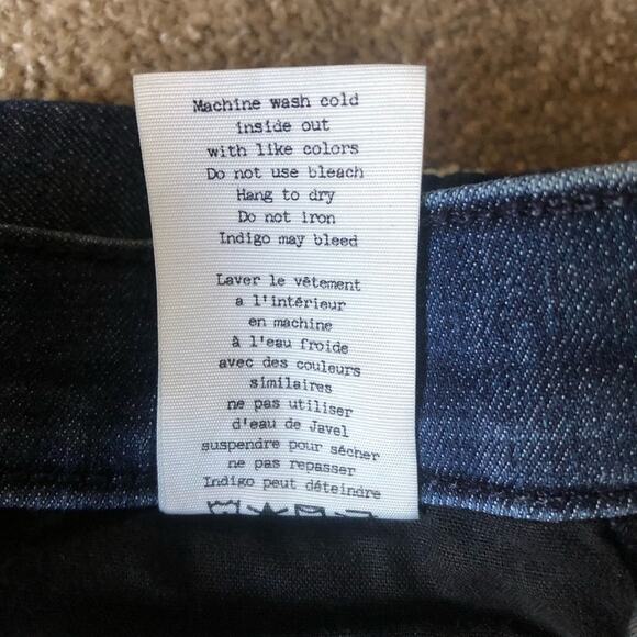 Rag And Bone High Rise Whiskered Faded Ankle Skinny Jeans, Indigo Color, 24 - Picture 13 of 15